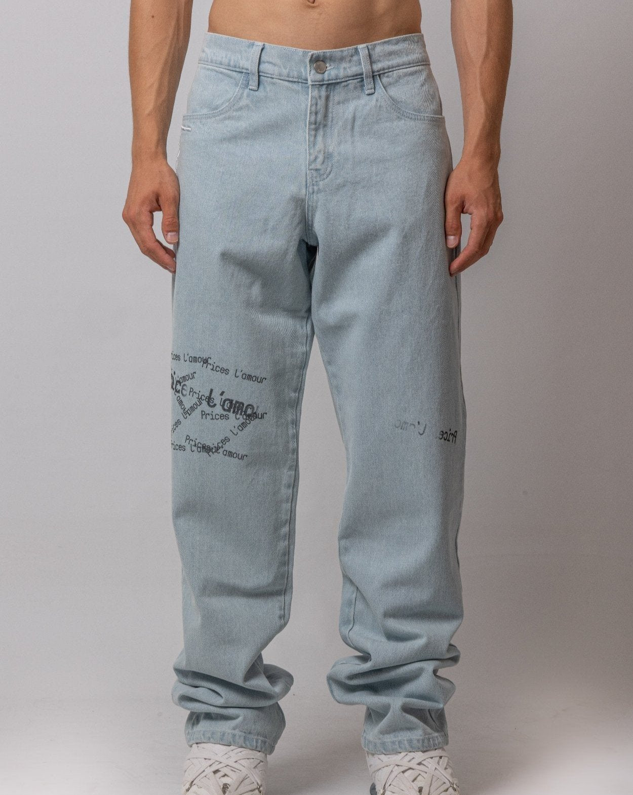 BLEACHED LOGO JEANS